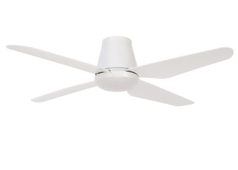 ARIA Ø122cm White flush ceiling fan with light integrated and remote control