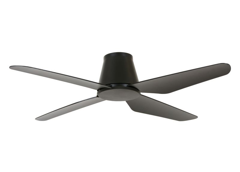 ARIA Ø122cm Black flush ceiling fan with remote control
