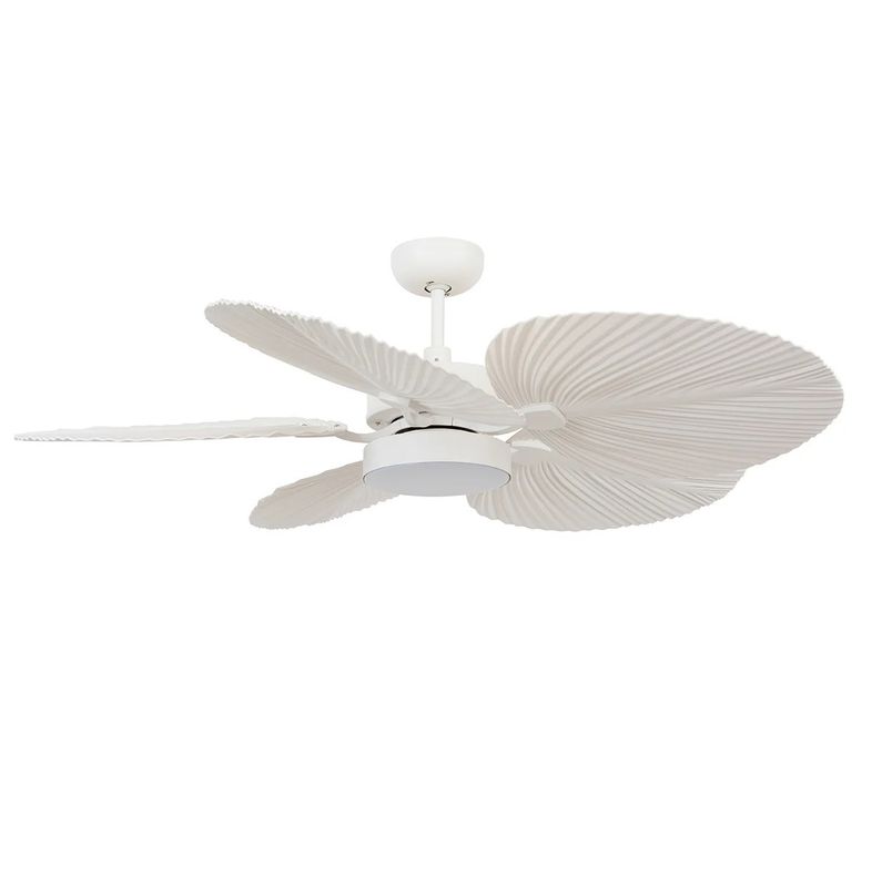 BALI Ø132cm Antique White ceiling fan with light integrated and remote control