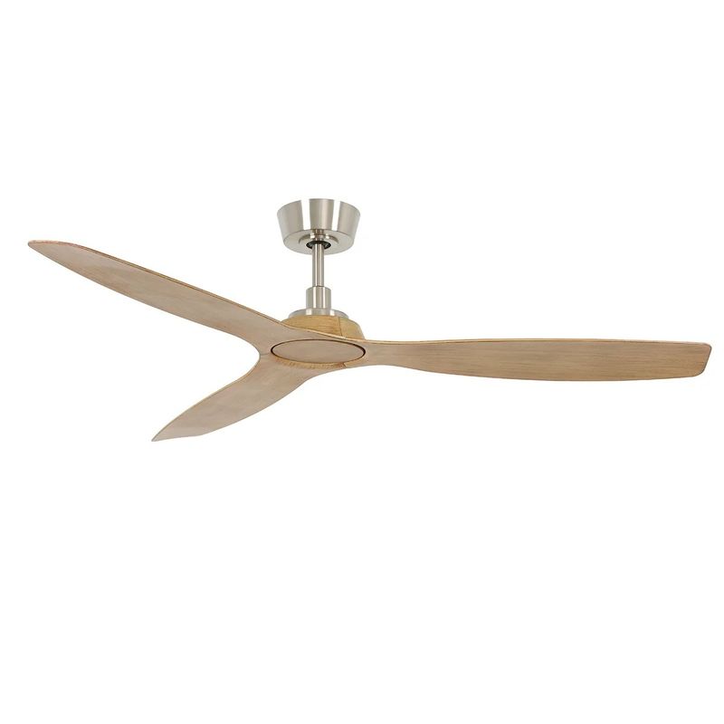 MOTO Ø132cm Nickel/Teak ceiling fan with remote control