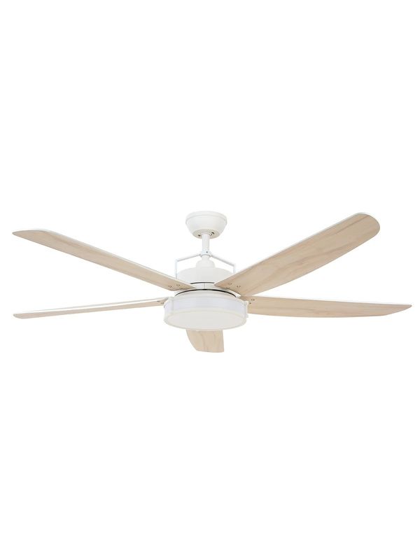 LOUISVILLE Ø157cm White/White ceiling fan with light integrated and remote control
