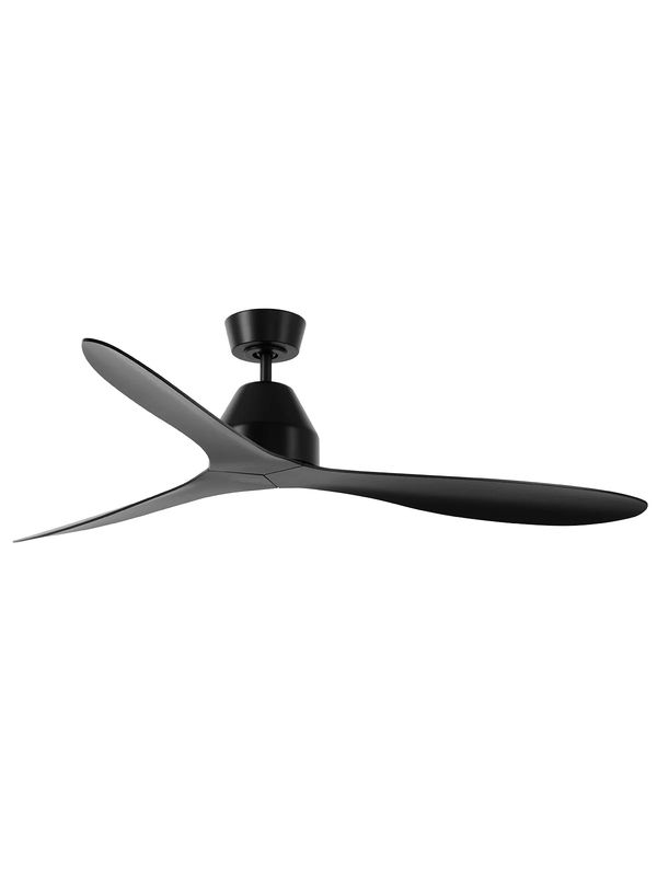 WHITEHAVEN Ø142 Black ceiling fan with remote control