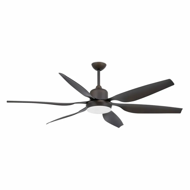 TILOS Ø168cm Dark Brown ceiling fan with light integrated and remote control