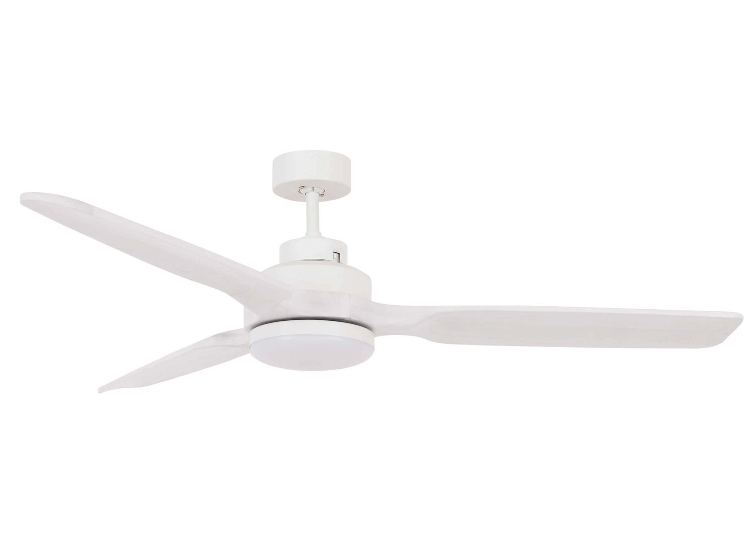 SHOALHAVEN Ø142cm White/White Washed Solid Wood ceiling fan with light integrated and remote control