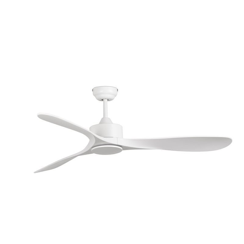 LUZON Ø132cm Matt White ceiling fan with remote control