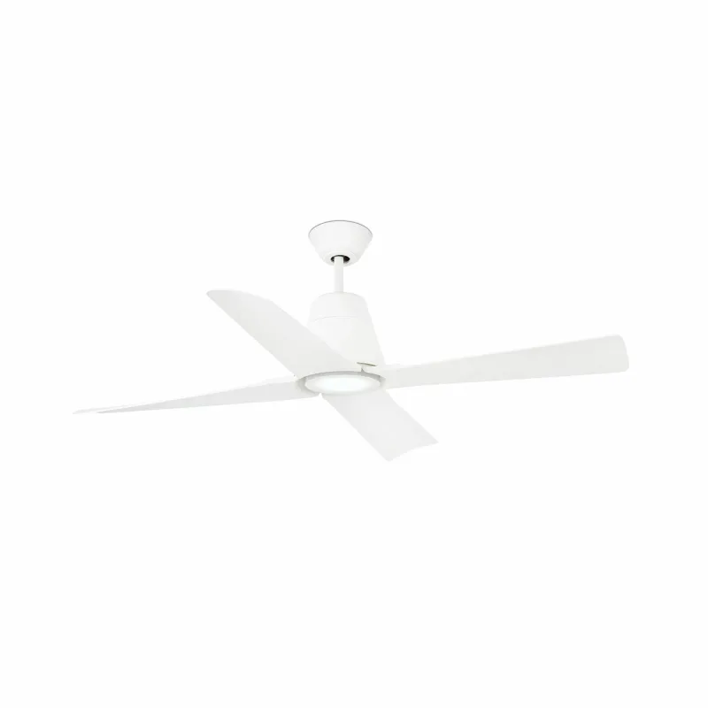 TYPHOON Ø130cm IP44 outdoor ceiling fan White with light integrated and remote control