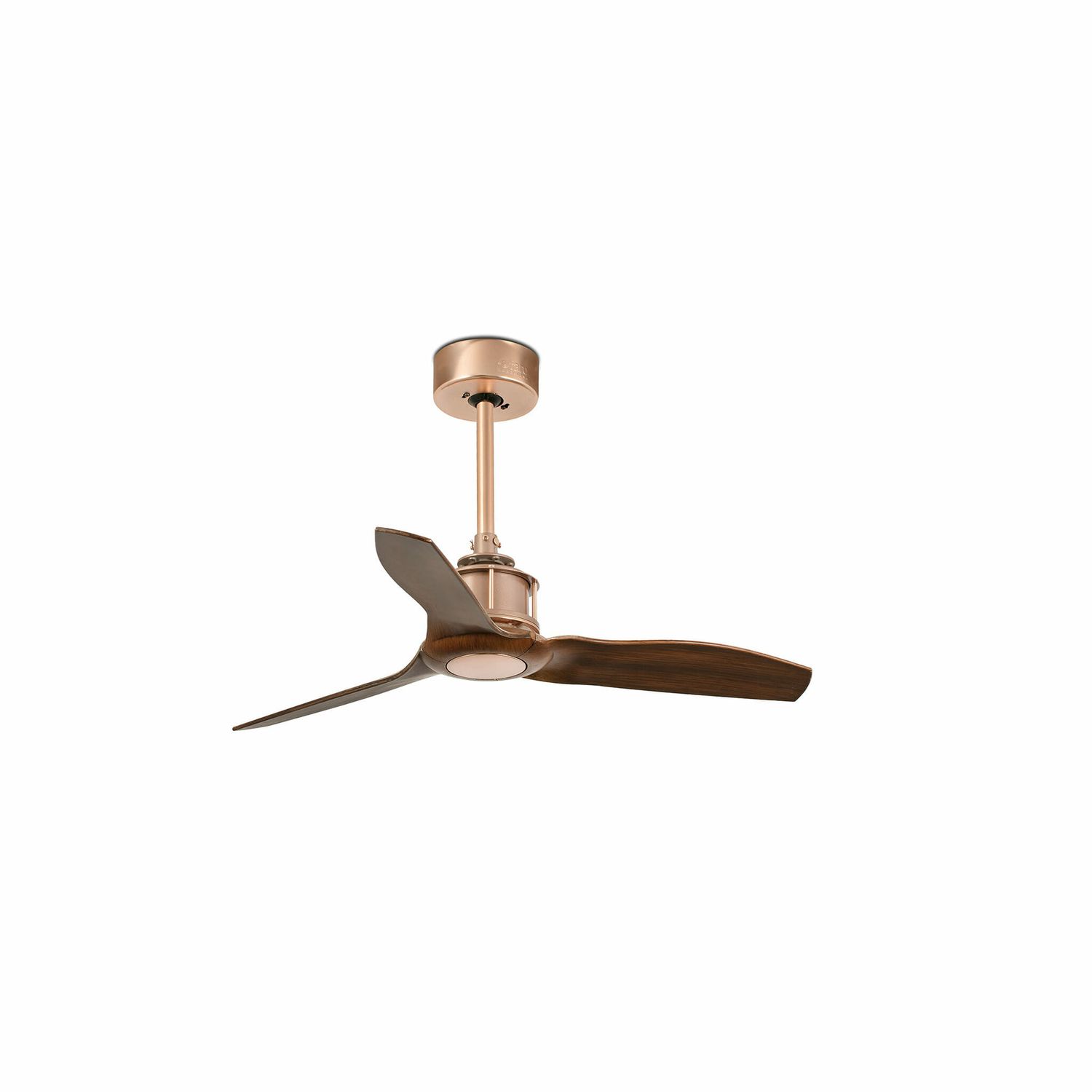 JUST FAN XS Ø81cm Copper/Walnut ceiling fan with remote control