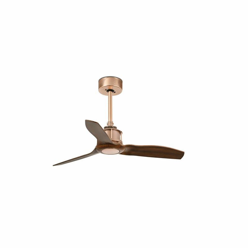 JUST FAN XS Ø81cm Copper/Walnut ceiling fan with remote control