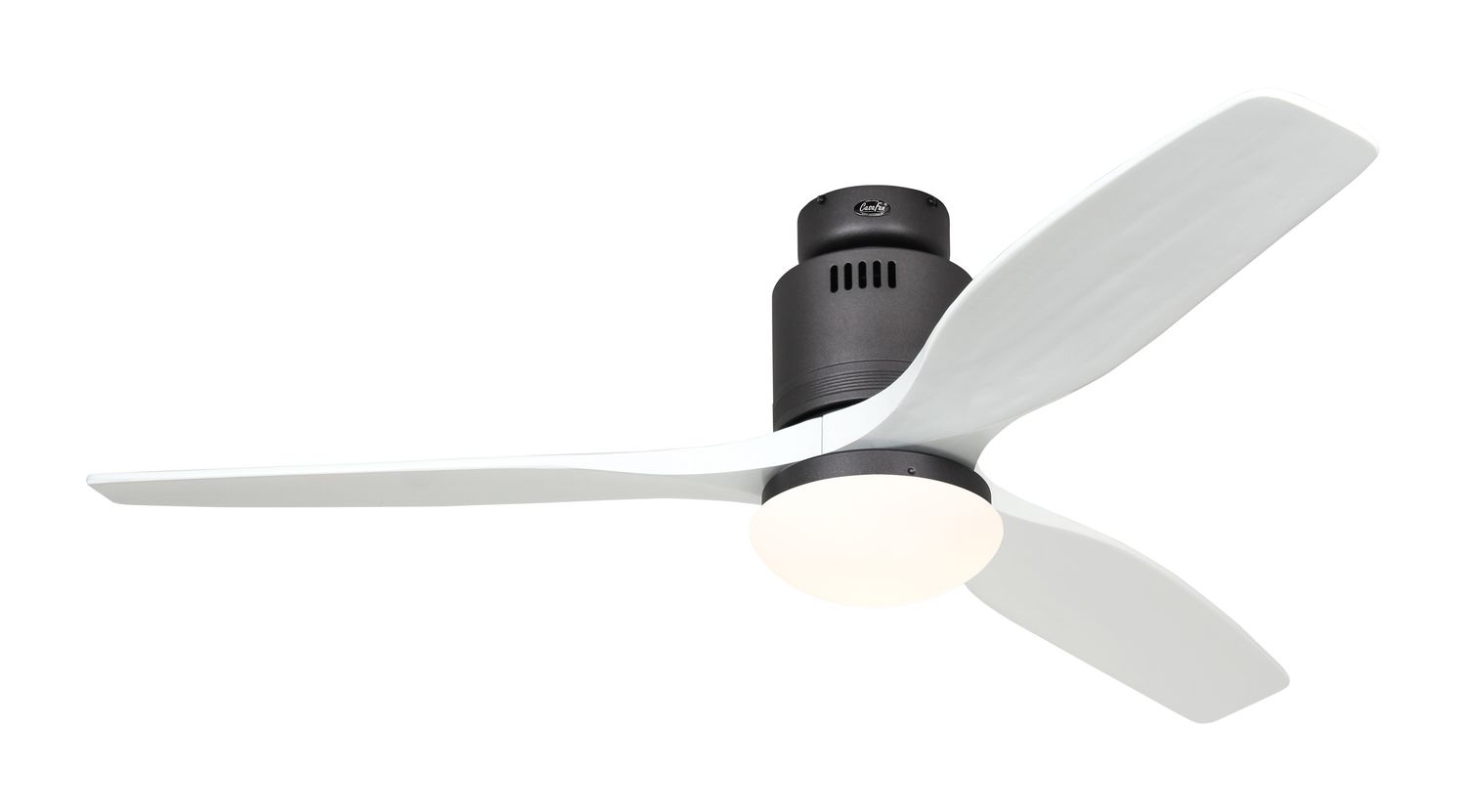 AERODYNAMIX ECO Ø132cm Basalt Grey/White Solid Wood ceiling fan with light integrated and remote control