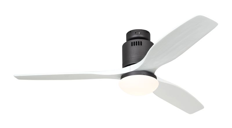 AERODYNAMIX ECO Ø132cm Basalt Grey/White Solid Wood ceiling fan with light integrated and remote control