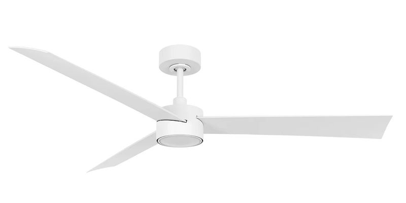 CLIMATE IV Ø132cm White ceiling fan with light integrated and remote control