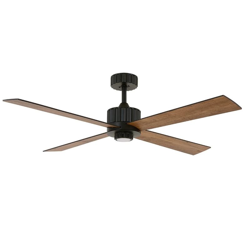 NEWPORT Ø137cm Black ceiling fan with light integrated and remote control