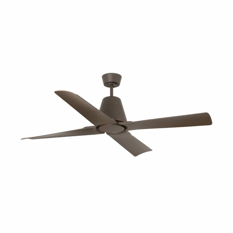 TYPHOON Ø130cm IP44 outdoor ceiling fan Brown with remote control
