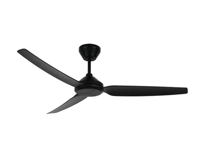 POLIS Ø132cm IP55 outdoor ceiling fan Black with remote control