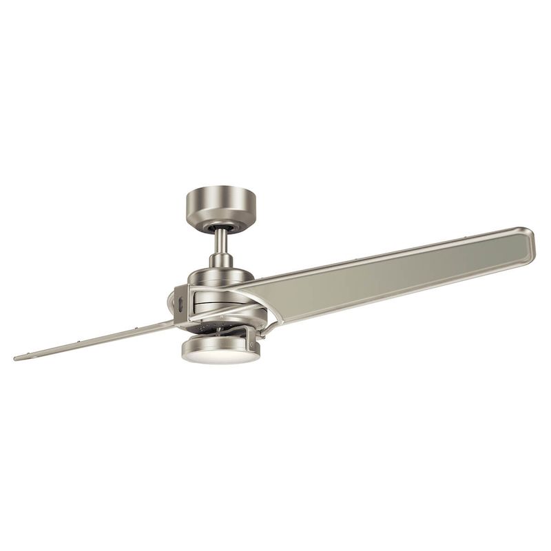 XETY Ø142cm Brushed Nickel/Champagne ceiling fan with light integrated and remote control