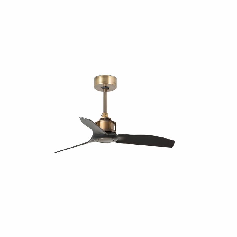 JUST FAN XS Ø81cm Old Gold/Matt Black ceiling fan with remote control