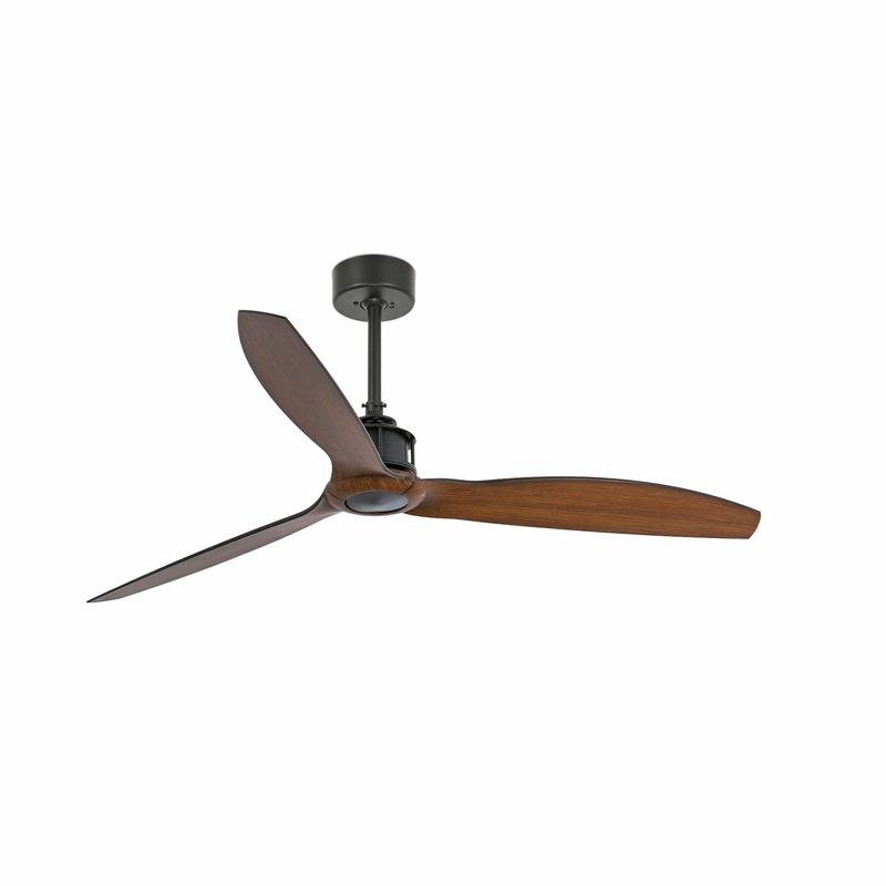 JUST FAN M Ø128cm Matt Black/Walnut ceiling fan with remote control