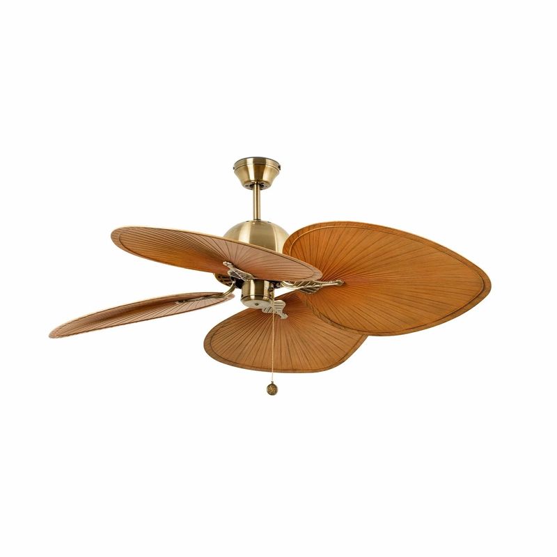 CUBA Ø132cm Antique Brass ceiling fan with Pull Chain