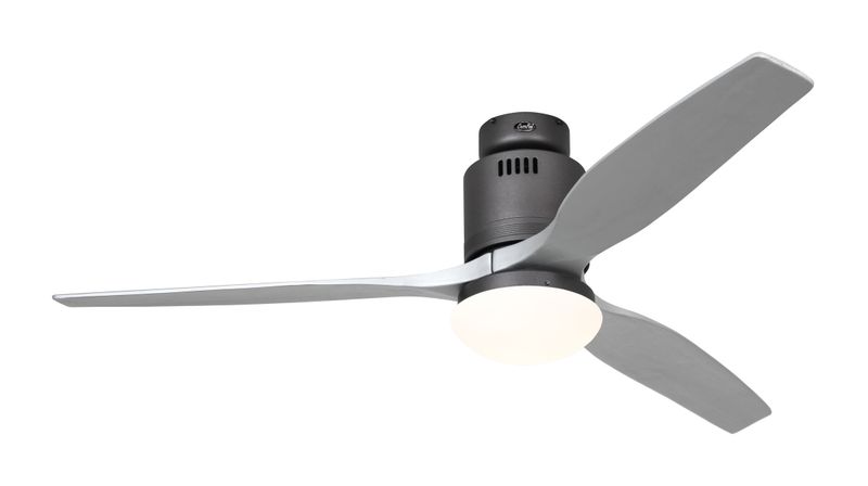 AERODYNAMIX ECO Ø132cm Basalt Grey/Silver Grey Solid Wood ceiling fan with light integrated and remote control