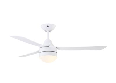 MEGARA Ø122cm outdoor ceiling fan White with light integrated and remote control