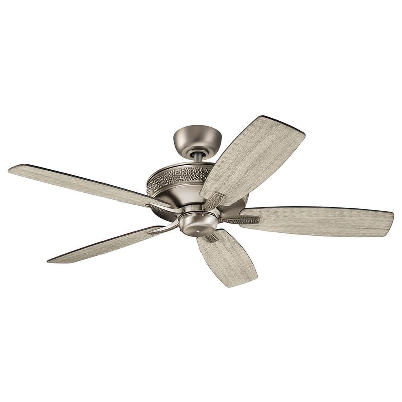 MONARCH II Ø132cm Antique Pewter , Blade reversible Dark Cherry/White Walnut with remote control