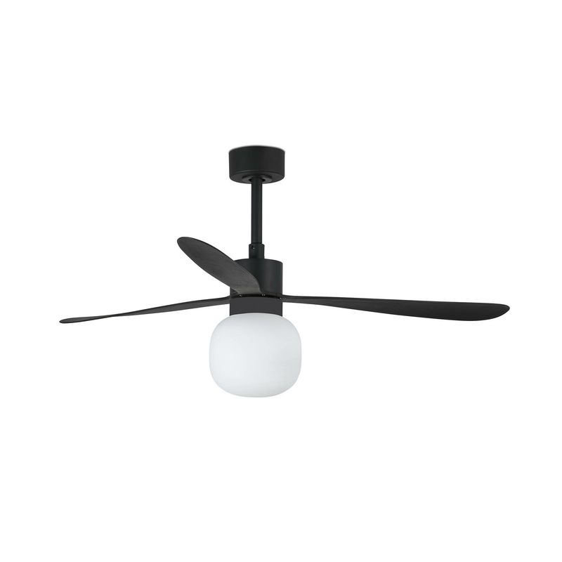 AMELIA BALL Ø132cm Black ceiling fan with light integrated and remote control