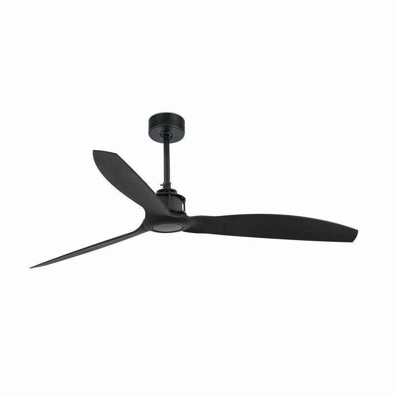 JUST FAN M Ø128cm Matt Black/Matt Black ceiling fan with remote control