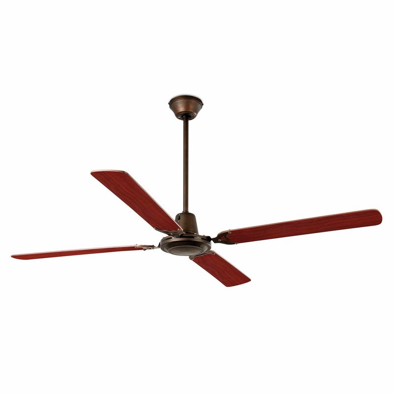 MALVINAS Ø140 Brown, Blade reversible Redish Mahogany/Mahogany with wall control