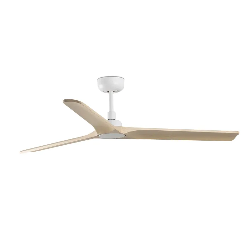 HEYWOOD M Ø132cm Matt White/Maple Solid Wood ceiling fan with remote control