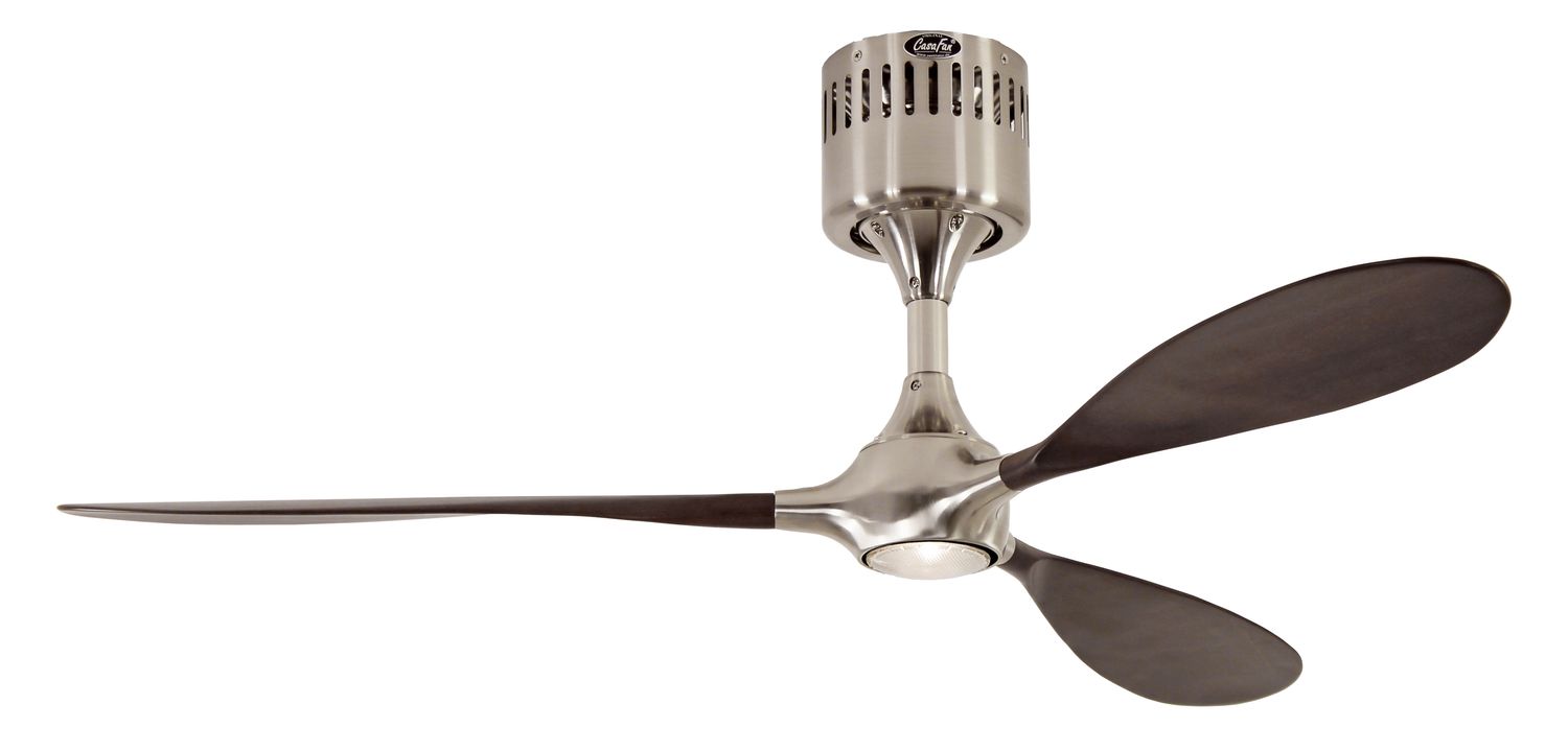 HELICO PADDEL Ø132cm Brushed Chrome/Walnut Solid Wood ceiling fan with remote control