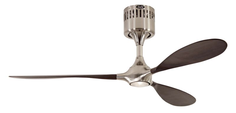 HELICO PADDEL Ø132cm Brushed Chrome/Walnut Solid Wood ceiling fan with remote control