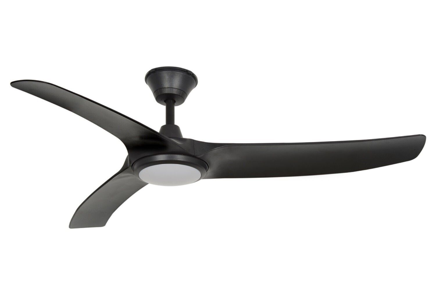 TEMPESTA Ø132cm IP65 outdoor ceiling fan by MYfancyFAN Black with light integrated and remote control