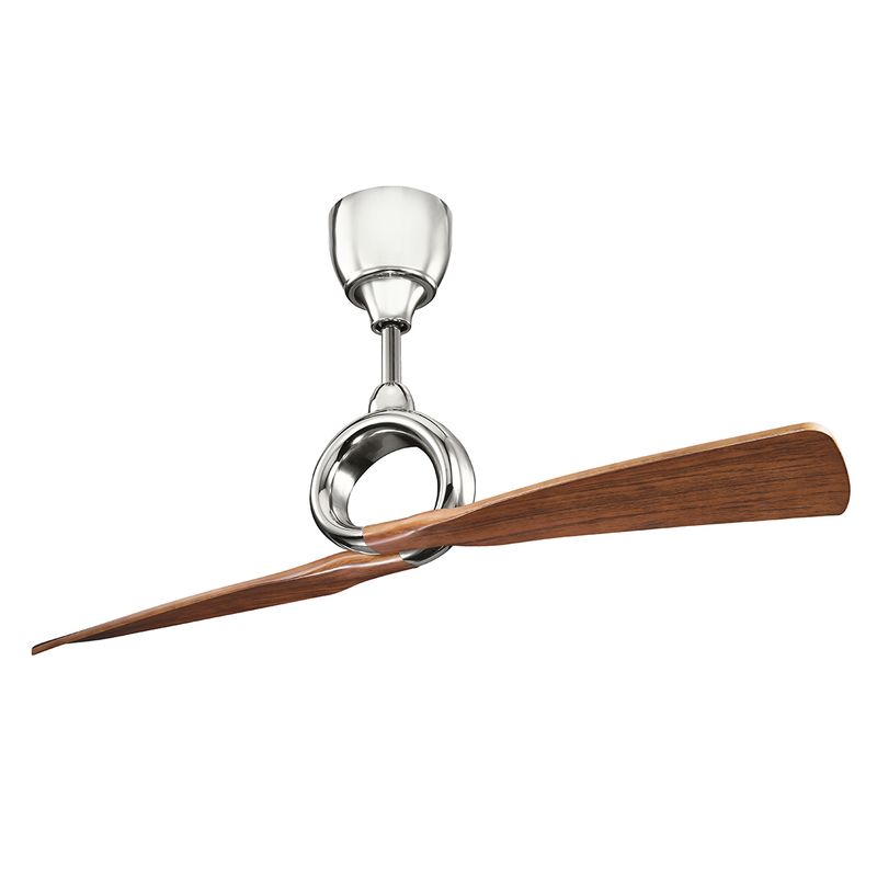 THE LINK Ø137cm Polished Nickel/Walnut ceiling fan with remote control