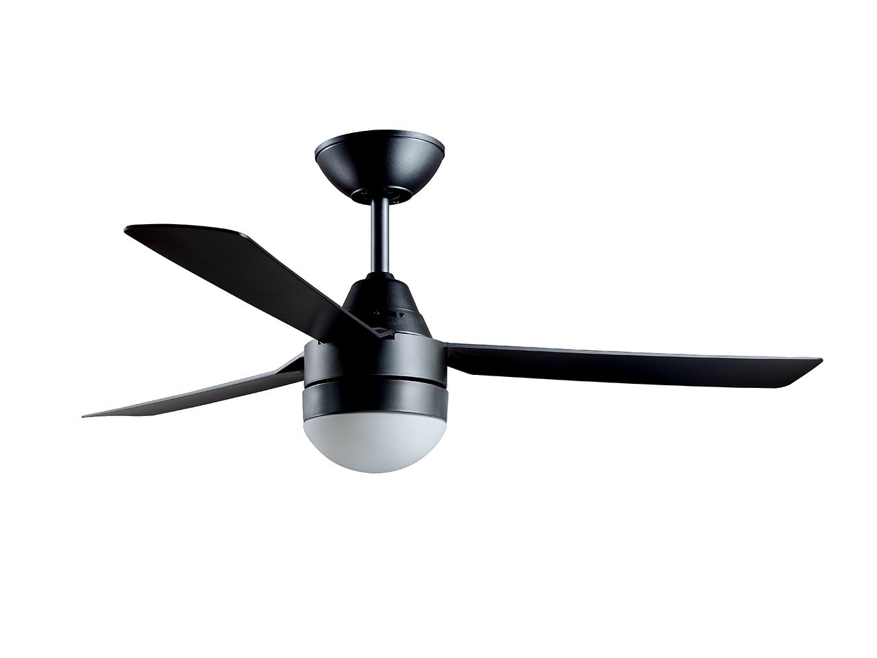 MEGARA Ø122cm outdoor ceiling fan Black with light integrated and remote control