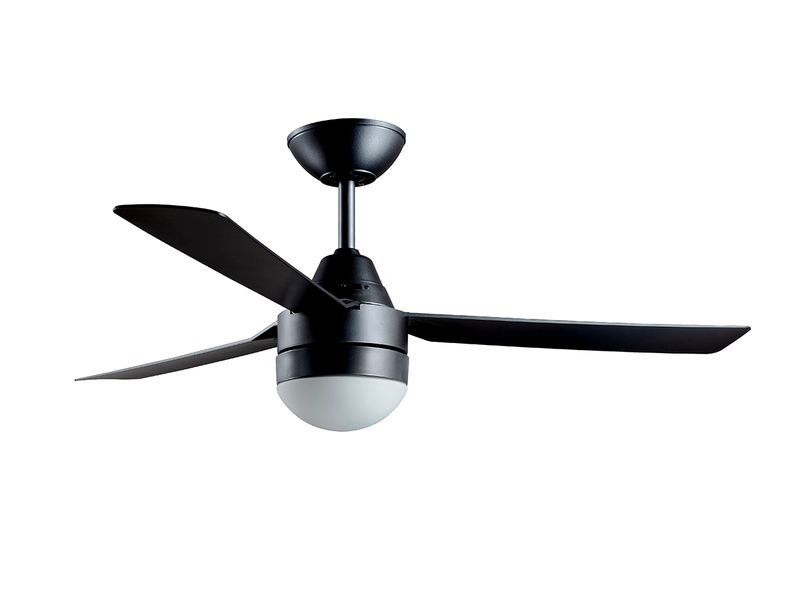 MEGARA Ø122cm outdoor ceiling fan Black with light integrated and remote control