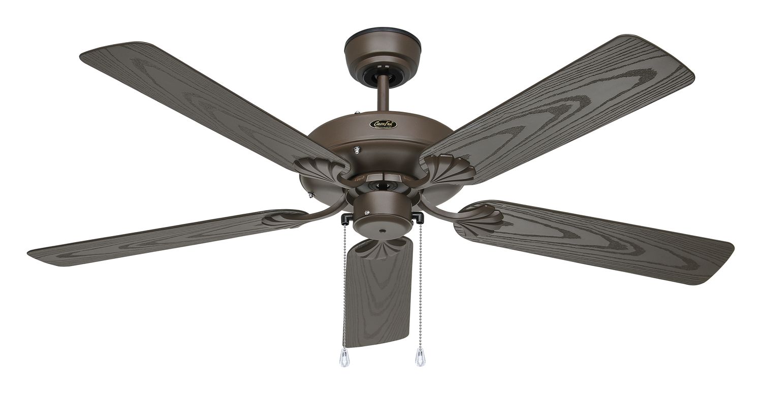 OUTDOOR CLASSIC Ø132cm outdoor ceiling fan Bronze/Brown Oak with Pull Chain