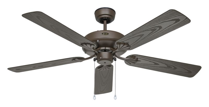 OUTDOOR CLASSIC Ø132cm outdoor ceiling fan Bronze/Brown Oak with Pull Chain