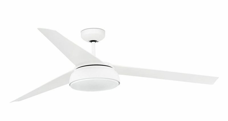 VULCANO Ø152cm Matt White ceiling fan with light integrated and remote control
