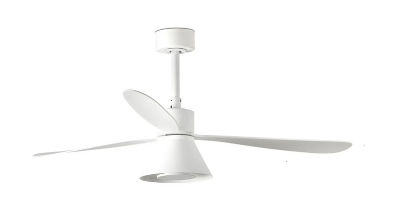 AMELIA CONE Ø132cm White ceiling fan light integrated and remote control