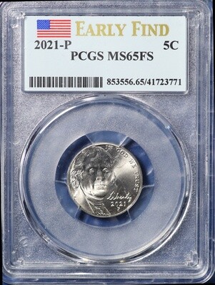 2021 P Jefferson Nickel PCGS MS65FS 41723771