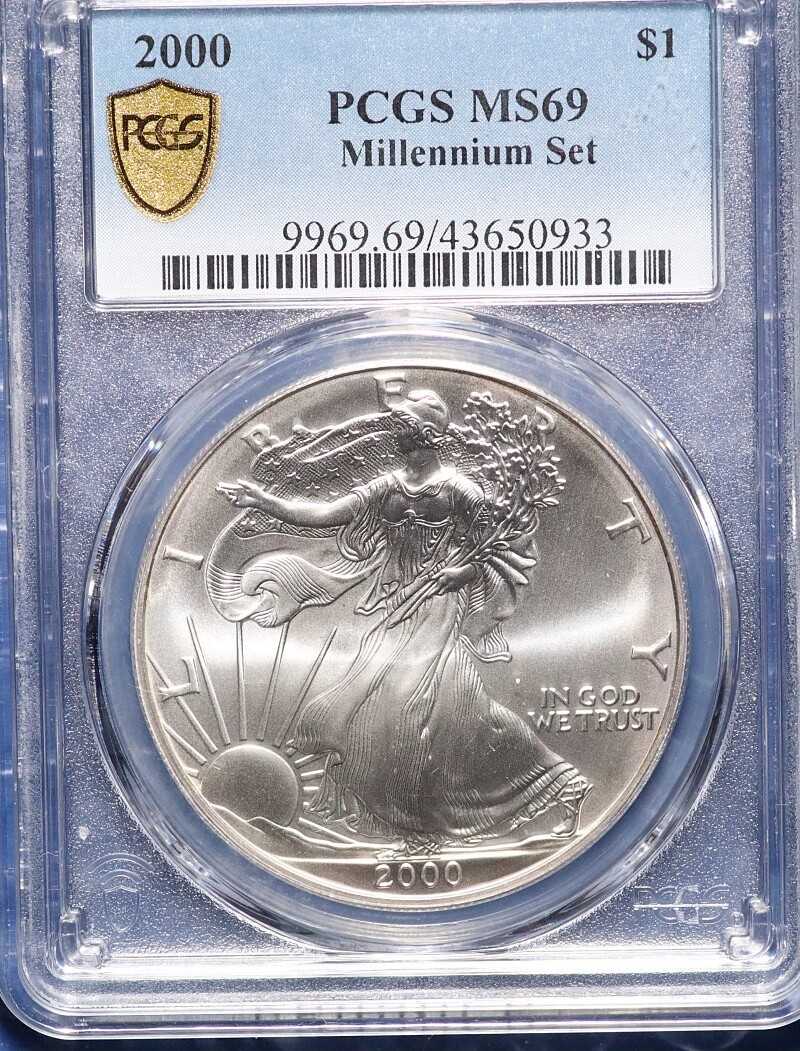 2000 American Silver Eagle PCGS MS69 Millenium Set