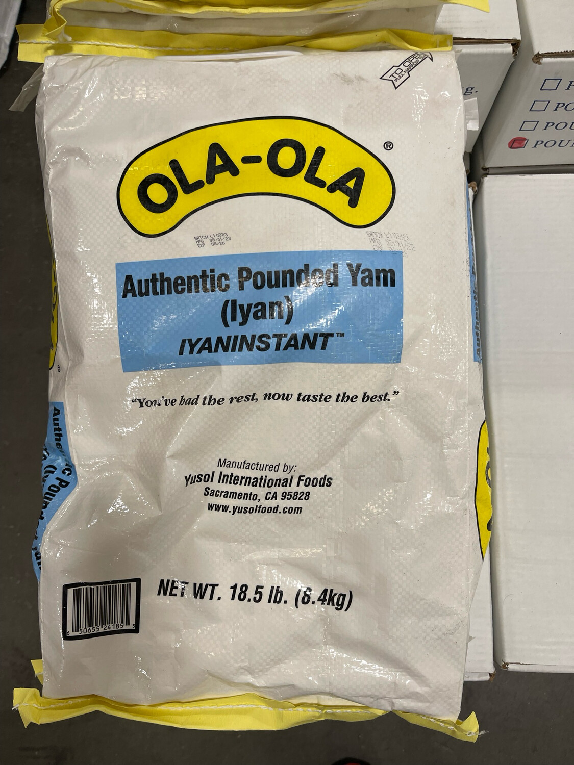 Ola Ola Pounded Yam 18.5 Lbs