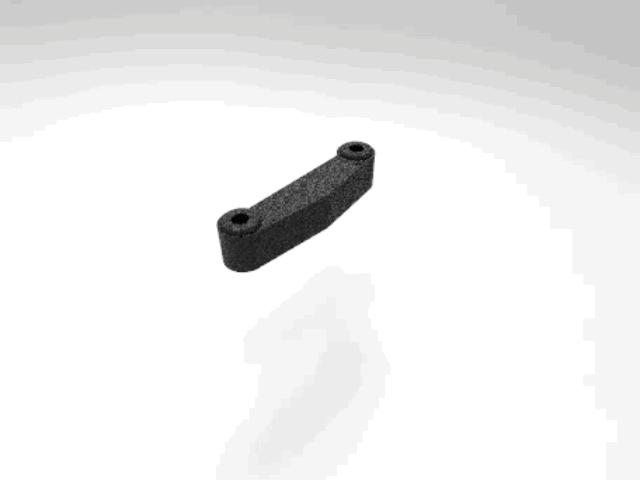 1 Black PLA Bridge (Replacement Part for Ray Ban Folding Wayfarer RB 4105).