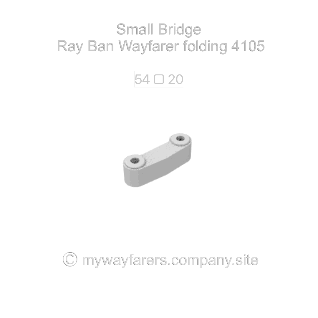 Exclusive Offer: 2 Bridges Replacement Part (2 items) for Ray Ban Folding Wayfarer RB 4105 - (Buy one Get one Free !) - Grey  54 □ 20 (Small Bridge ≈ 14mm)