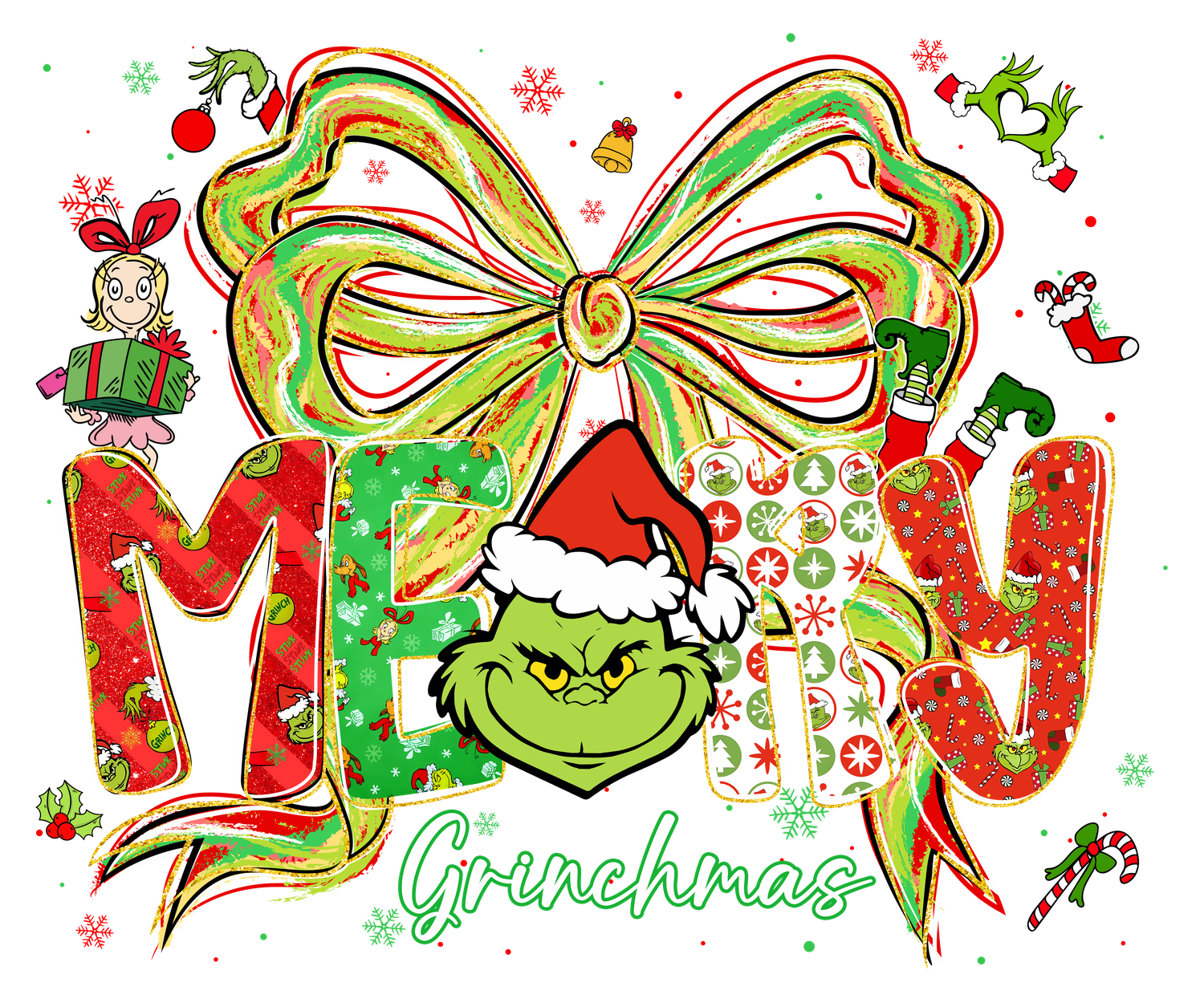Merry Grinchmas  DTF Transfers