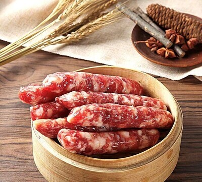 Cantonese Style Pork Sausage (Non-Spicy, No MSG, No Preservatives, No Sodium Nitrites ) 广味香肠 （无味精，无任何添加剂，无防腐剂，无色素，无亚硝酸盐）12 oz