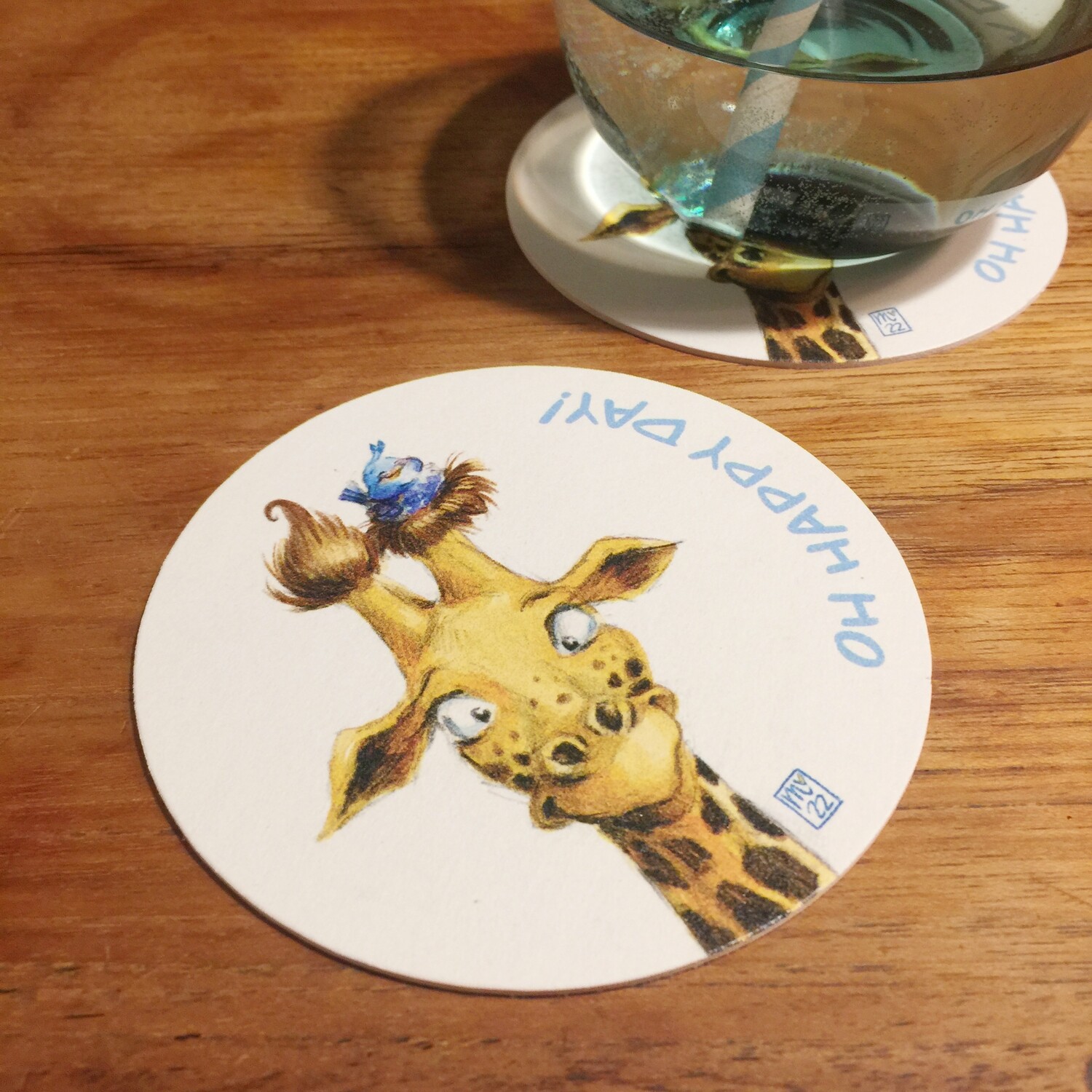 Bierdeckel Oh happy Day - 6er Set