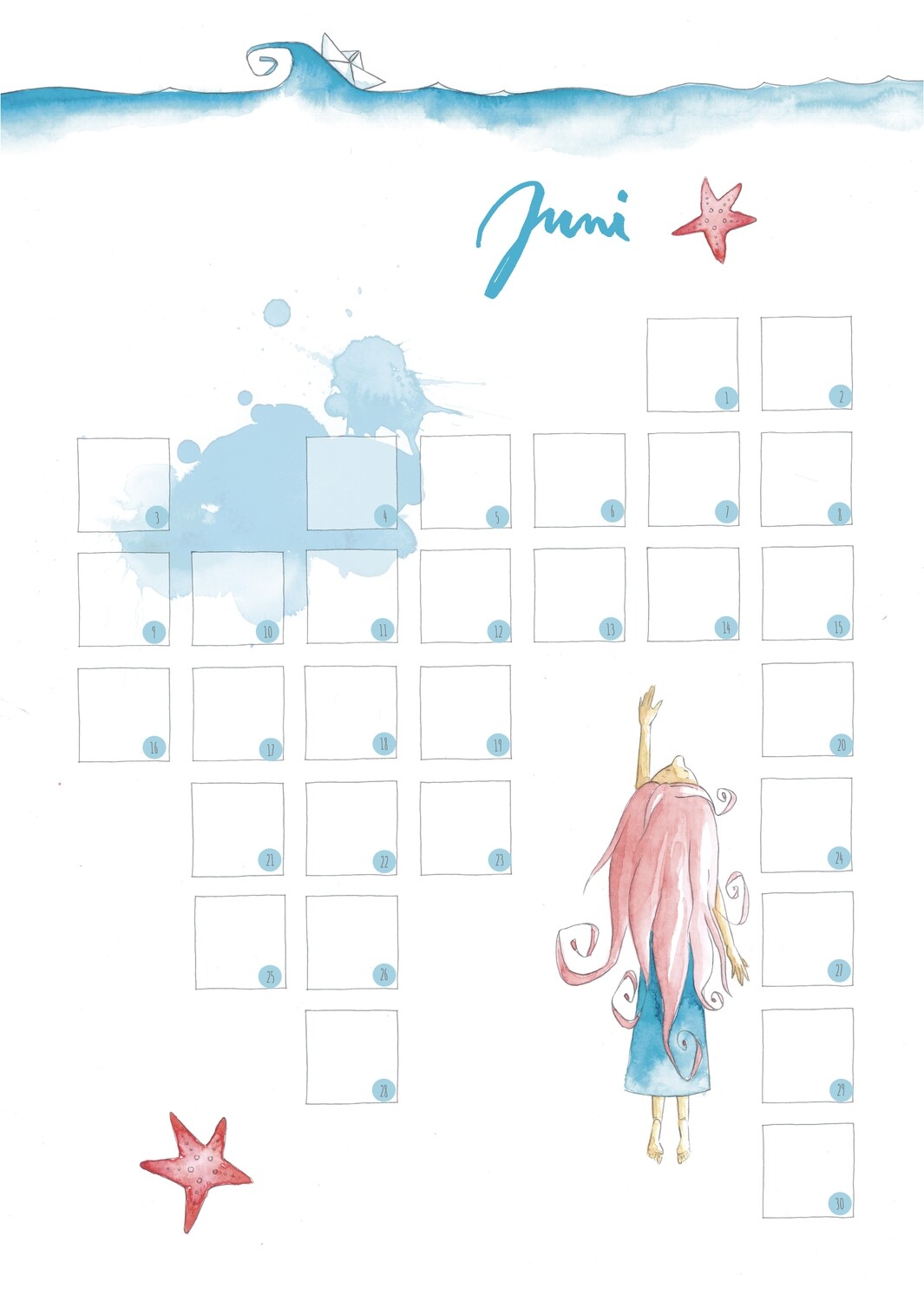Wandkalender Geburtstagskalender - immerwährend DIN-A3