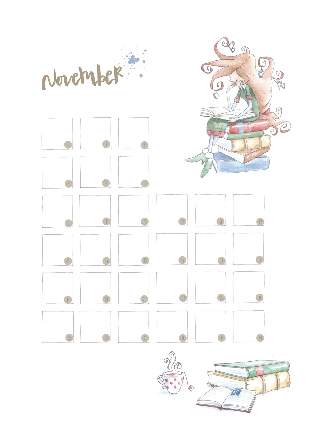 Wandkalender Geburtstagskalender - immerwährend DIN-A3