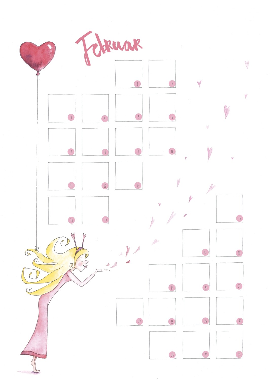 Wandkalender Geburtstagskalender - immerwährend DIN-A3